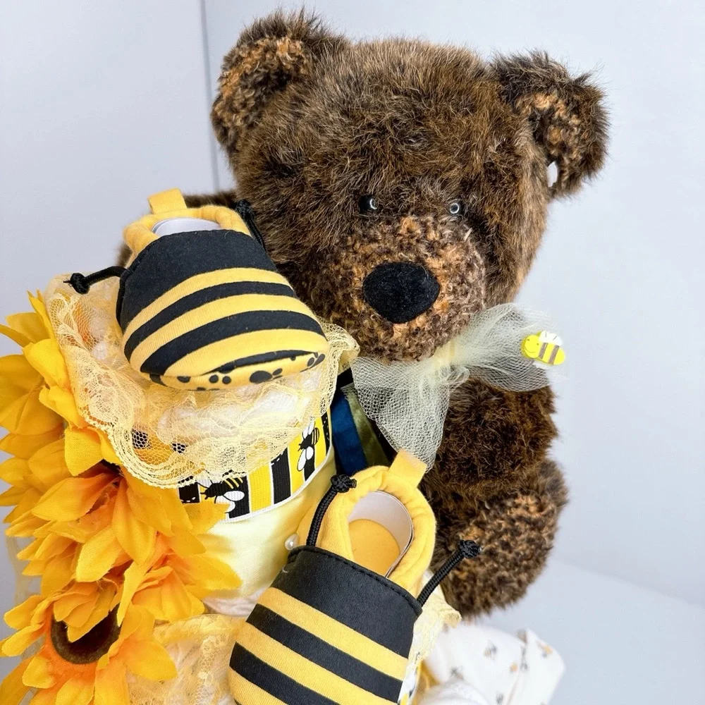 Sunflowers Diaper Cake, Bee Baby Shower